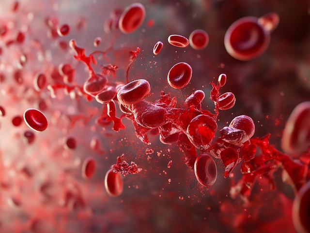 Schéma du sang circulant dans une veine, en lien avec la thrombose Schéma du sang circulant dans une veine, en lien avec la thrombose